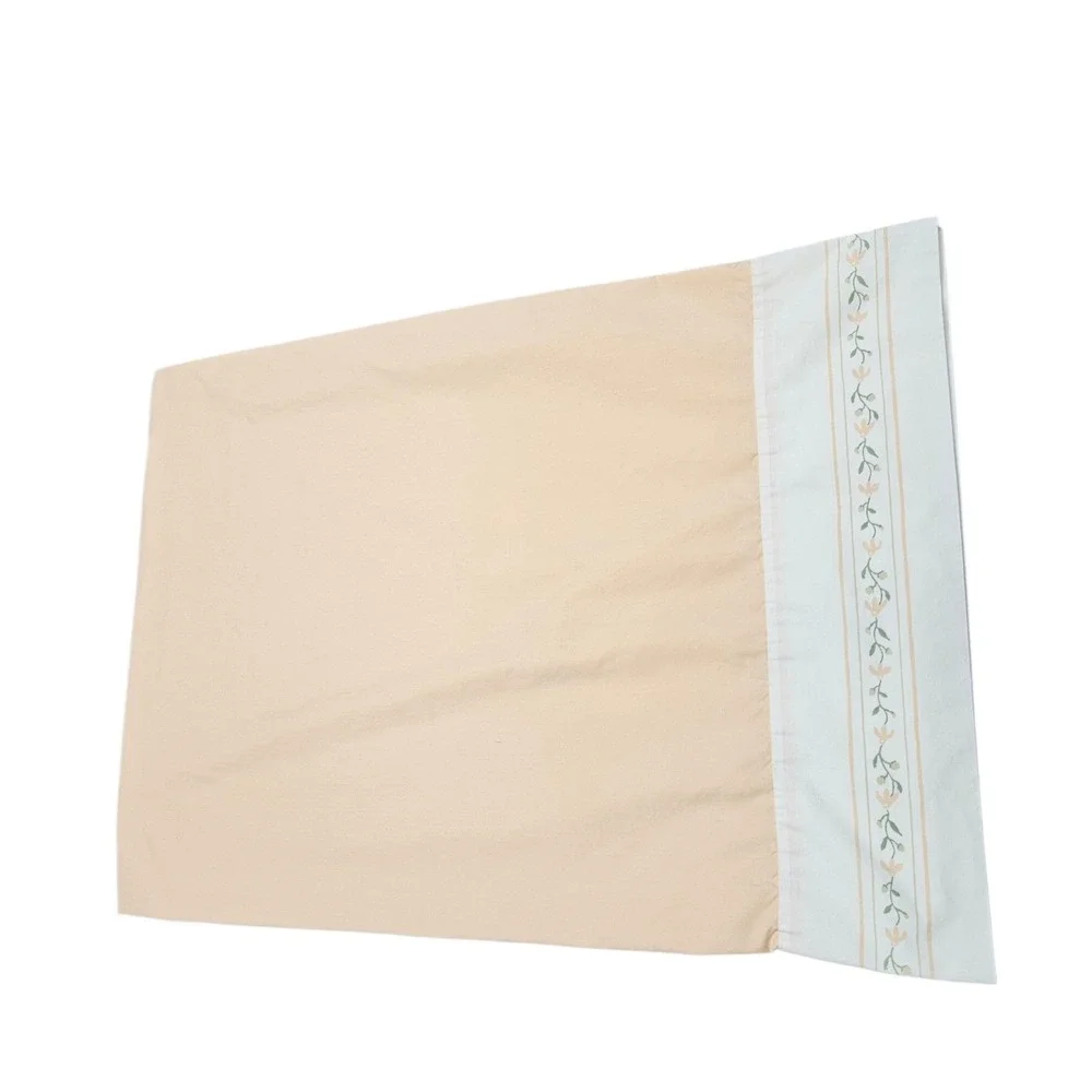 Vintage Laura Ashley Burlington House Peach Floral Pillowcases Standard Set of 2